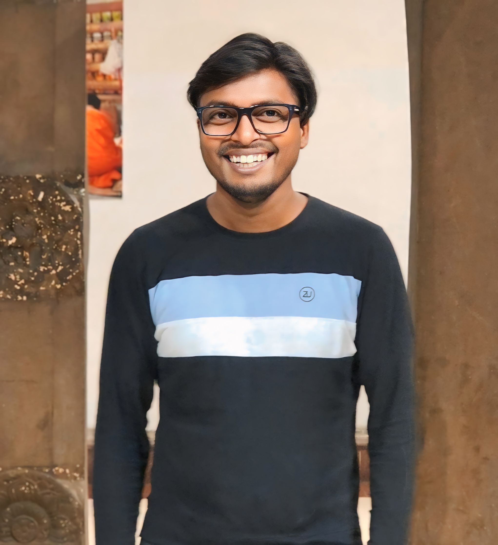 Rajveer Singhania, CEO of Karhari Media, professional portrait in dark studio